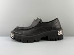 Balenciaga Tractor Bull Leather Thick Sole Round Toe Slip-on Men's Casaul Shoes